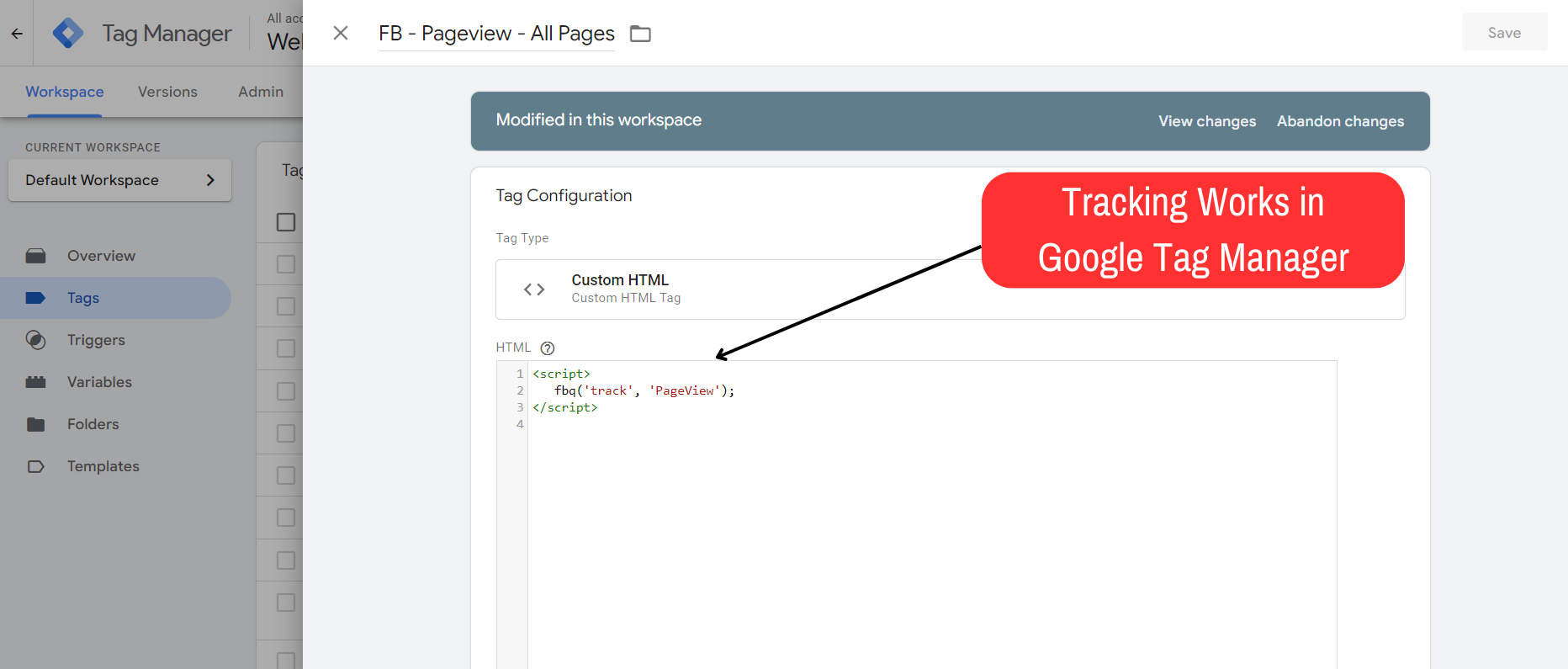 Tracking Works in Google Tag Manager